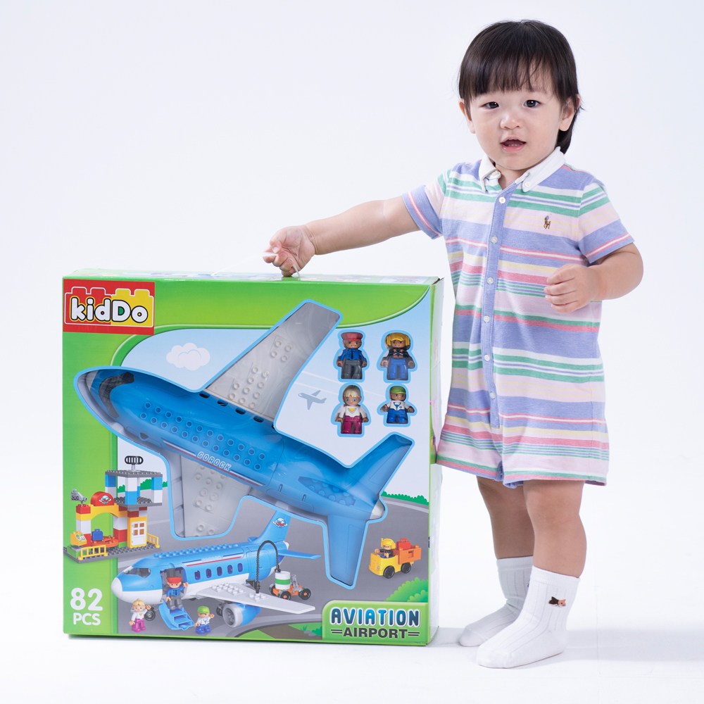 블록피아 키드두 블록 점보 비행기 레고 듀플로 호환 공항놀이 유아 블럭, 1개 49,000원