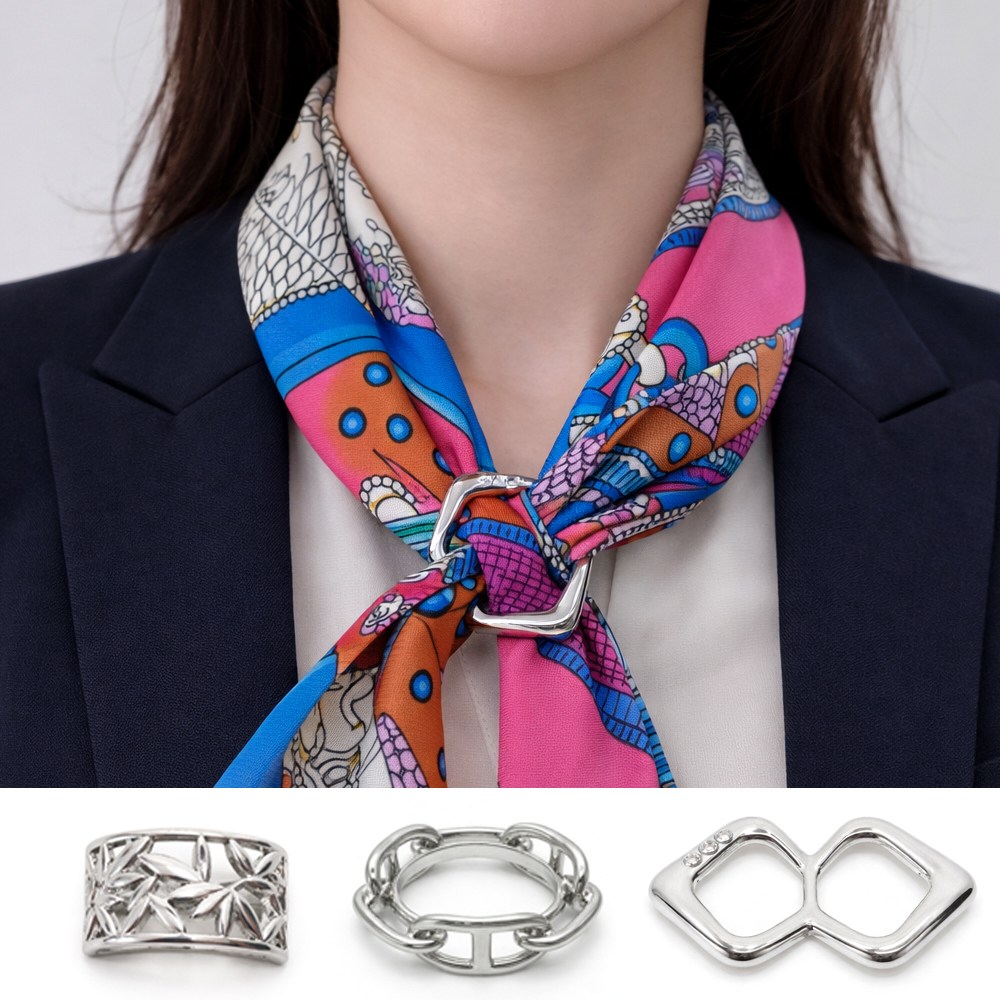 스카프링 3종 세트 스카프 고리 버클 홀더 여성 스카프 악세사리 고급 명품 스타일 패션 포인트 링 선물용 9,900원