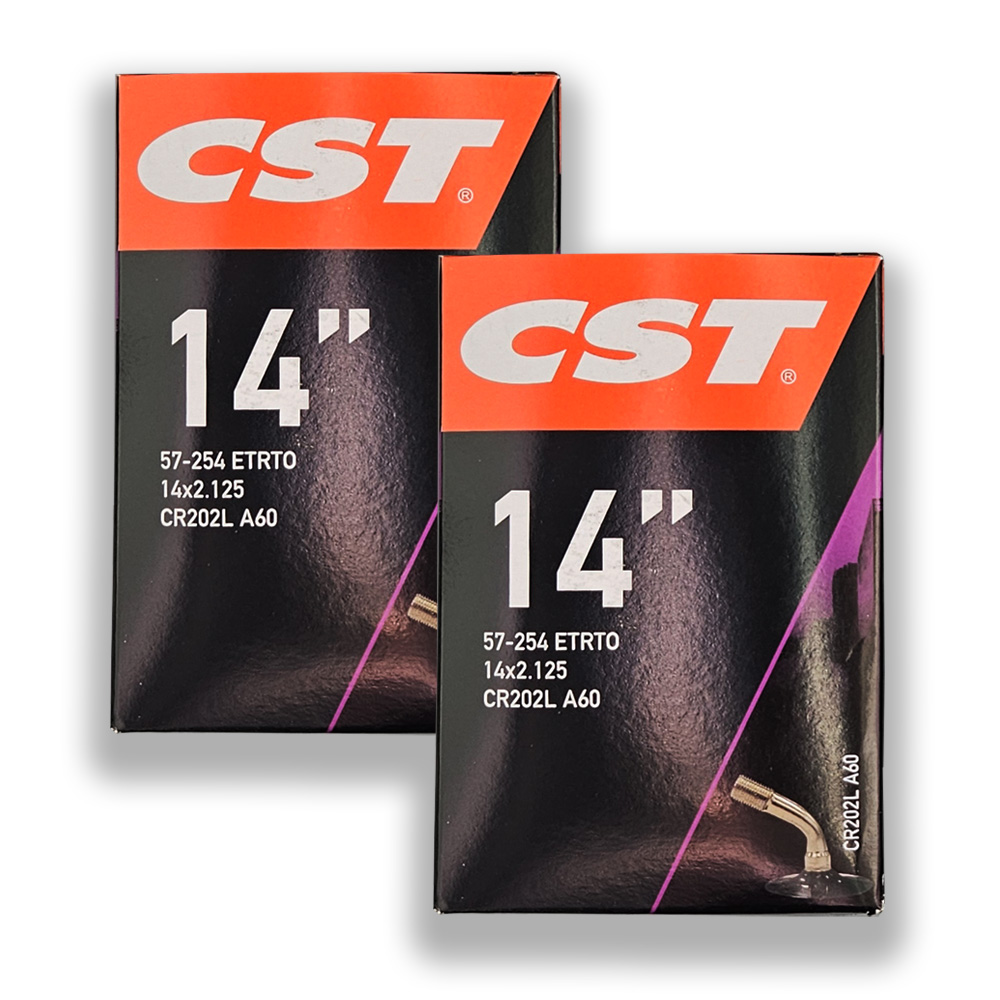 CST 14인치 전기자전거 튜브 14X2.125 CR202L A60 슈레더 60도 벨브,나노휠 유아탑승 전동차 튜브, 2개 13,700원