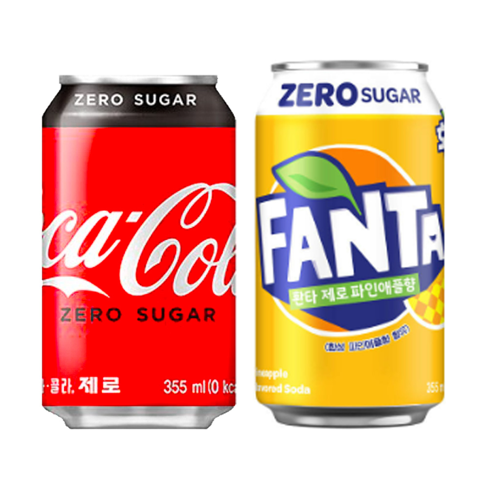 코카콜라 제로 업소용 355ml 24입+환타 파인 제로 355ml 24입[K] 45,600원