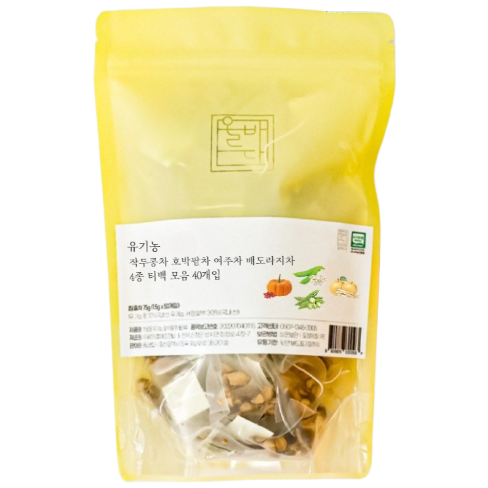 올바르다 유기농 작두콩차 호박팥차 여주차 전통차 티 혼합 모음 세트 구성 40티백 23,900원