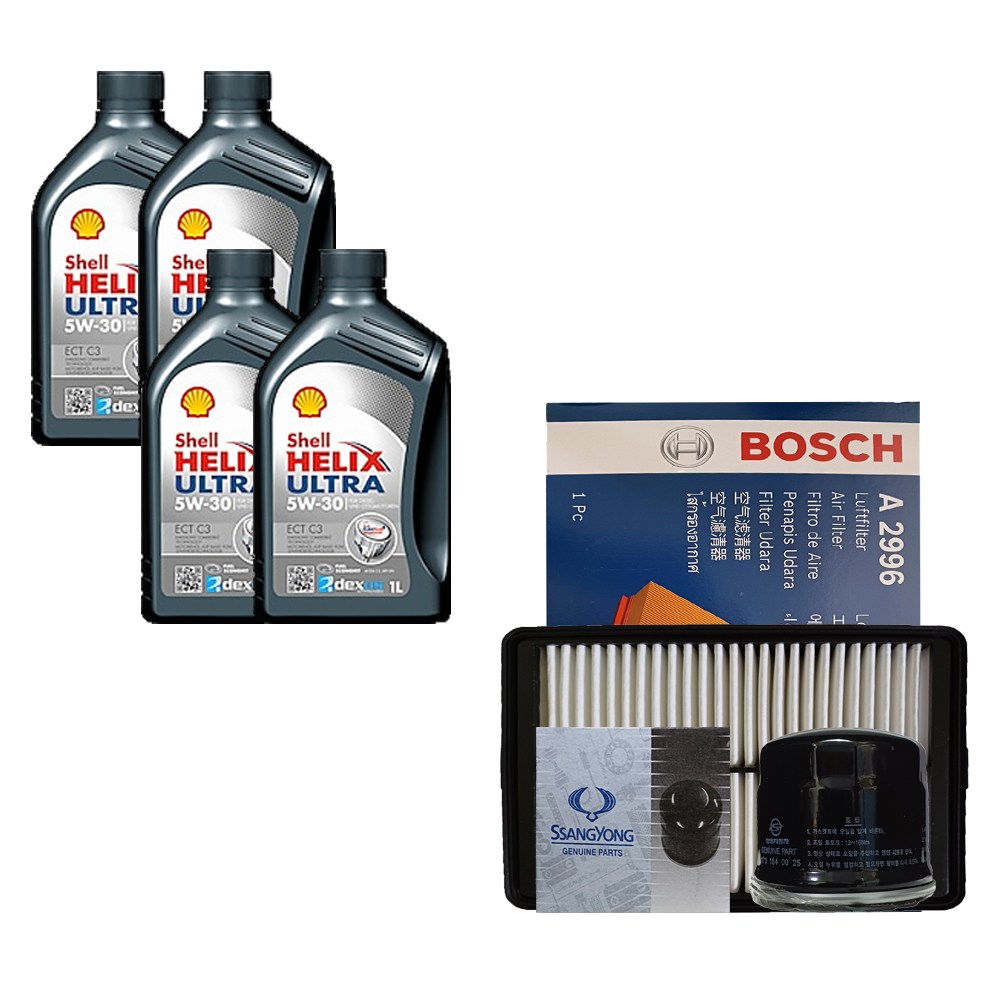 티볼리 1.6 가솔린 쉘 힐릭스 울트라 ECT C3 5W30(4L) 엔진오일 필터세트 0025-2660 83,900원