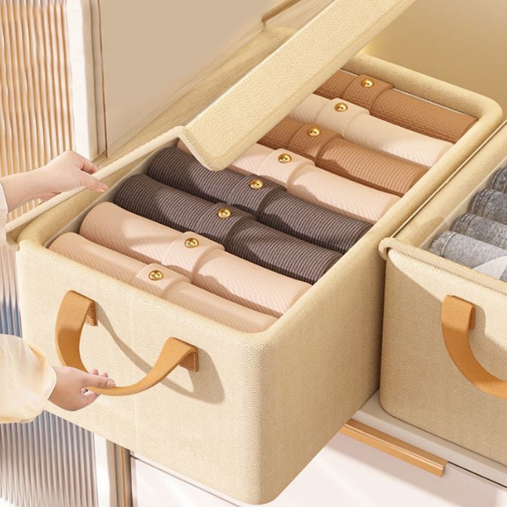 TLB 감성 의류정리함 이불보관함 수납박스 접이식 철제프레임, 4개, 베이지 18,500원