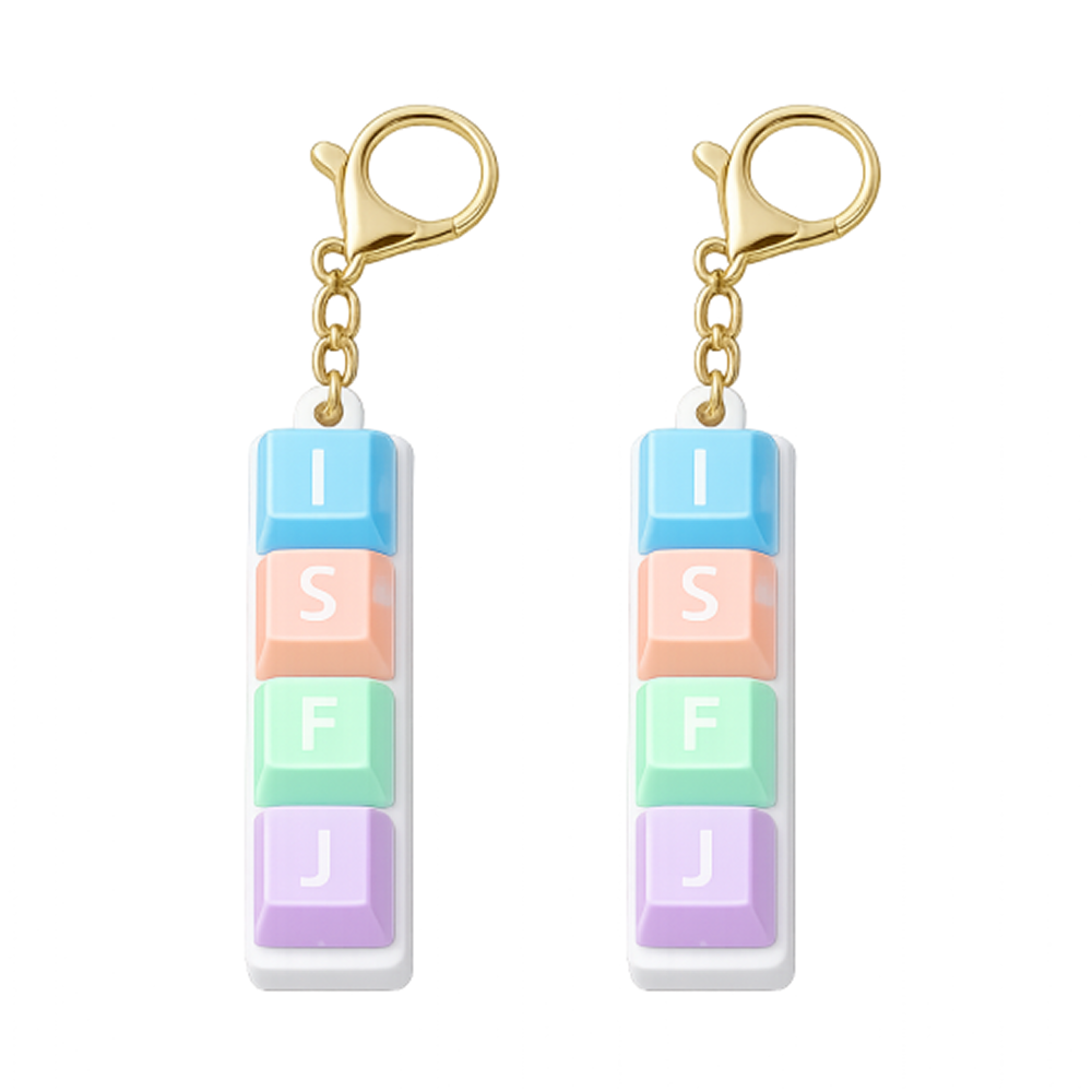 루엔티 타입딸깍 MBTI 키캡 키링 딸깍이, 2개, 혼합색상 16,400원
