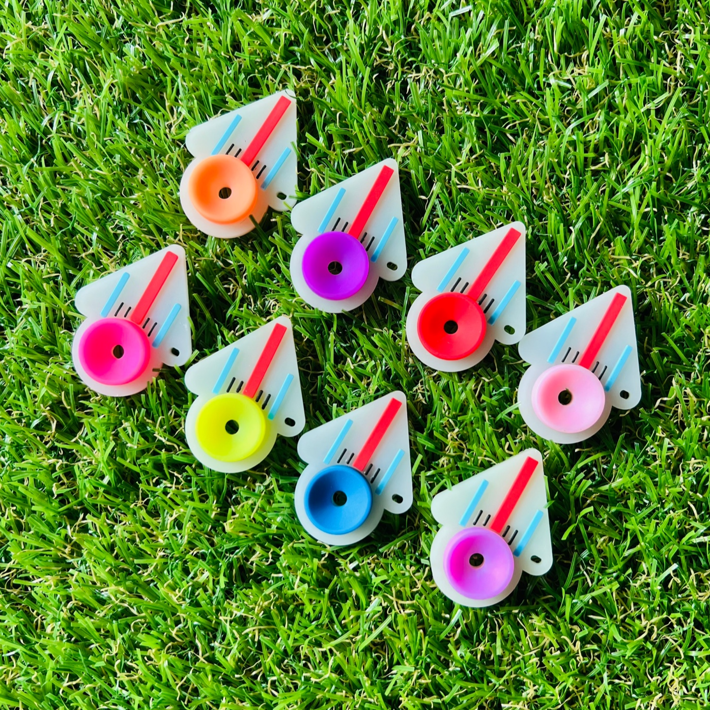 퍼펙트캐디 삼선 방향 에이밍 야광 티링 골프 티꽂이 버디링 숏티 5,900원