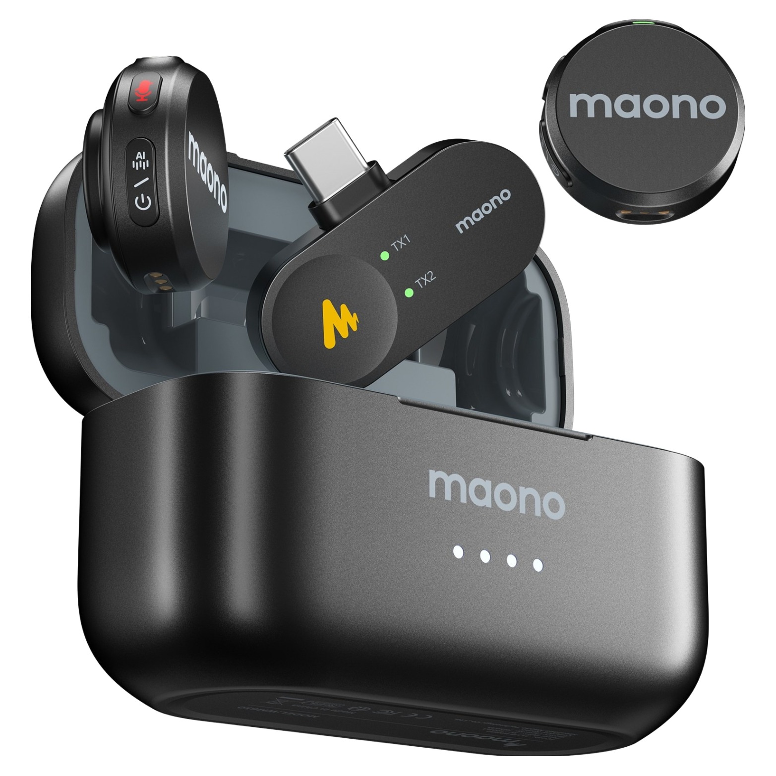 마오노 유튜브 브이로그 방송용 강의용 촬영용 무선 마이크 듀얼 C타입, Wave T5, 단일색상 129,000원