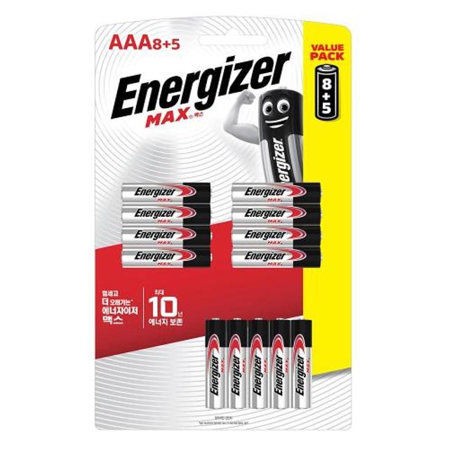AAA 1판13EA 알카라인-맥스 LR03 에너자이저건전지 6판 96343EA 1(ea) 124,600원