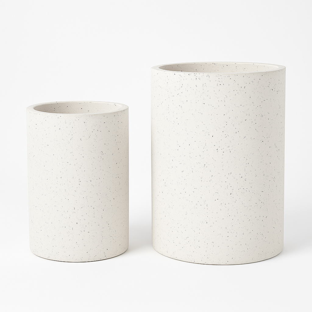 모던레시피 높은 원형 시멘트 테라조 화분 시리즈 / 모던 감성 실내 인테리어 중형 대형 화분, 1개, 화이트테라조 29,900원