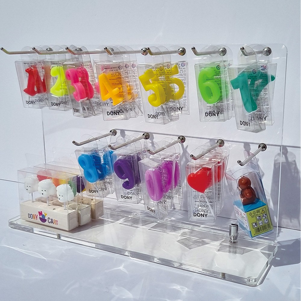 필아크릴 생일초진열대 생일초디스플레이 카페생일초진열, 받침대 - 투명아크릴 45,000원