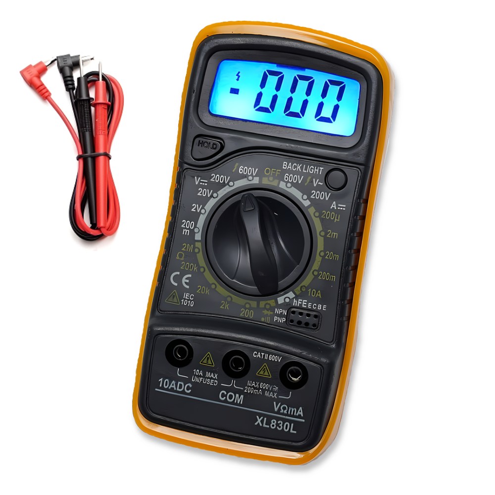 디지털 휴대용 멀티 테스터기 전압 전류 저항측정기 멀티메타 백라이트 18650 측정 10,310원