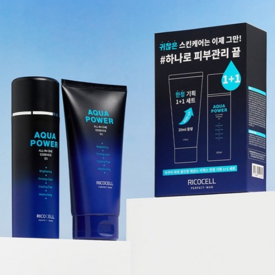 리코셀 퍼펙트맨 아쿠아파워 남성 올인원 세트 (150ml+170ml) /미백탄력/선물세트/시트러스향, 2세트 39,800원