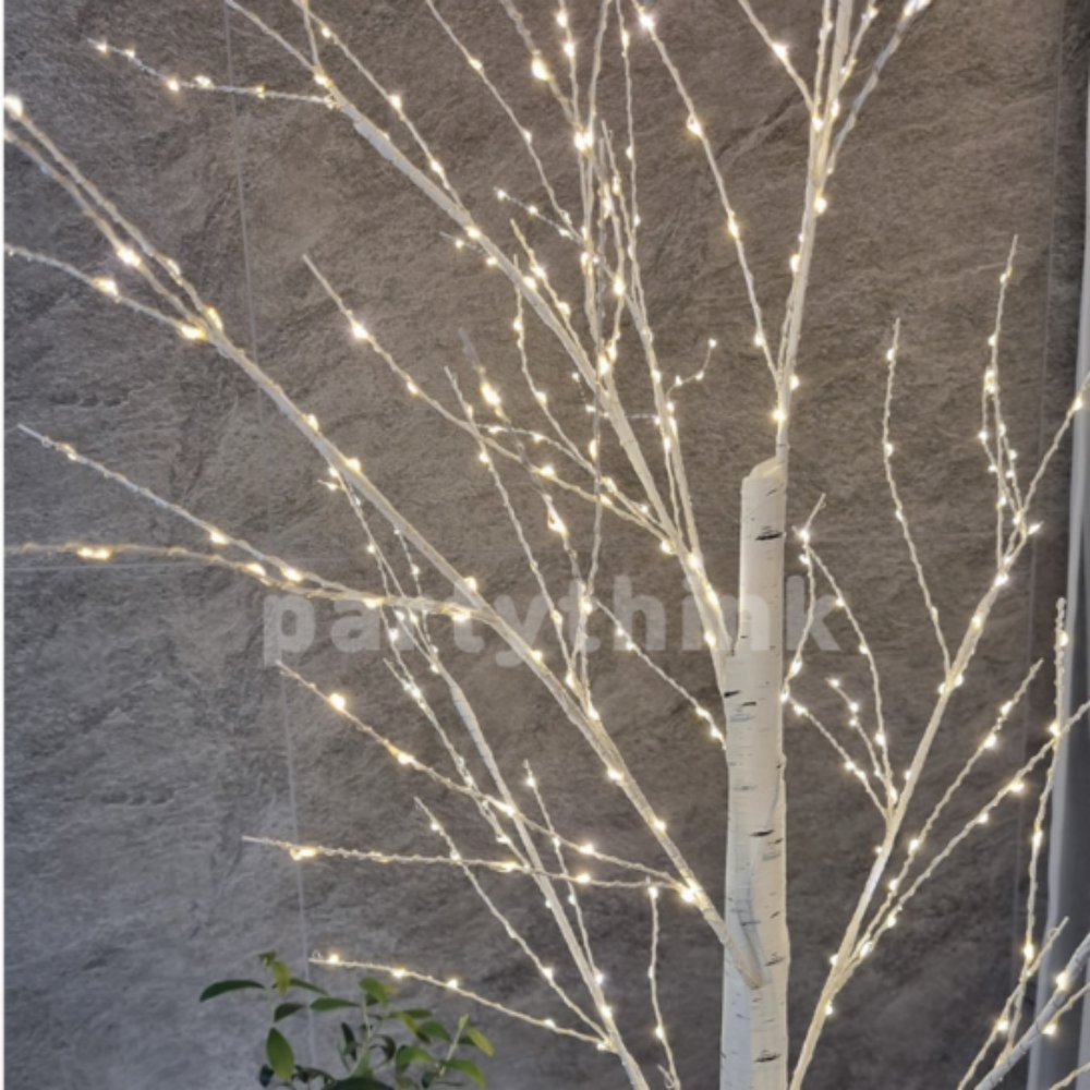 자작나무 크리스마스트리 LED 조명 장식 실내 파티 무드등, 1개, 봄이네가게 LED자작나무 180cm+화이트트리커버 114,700원
