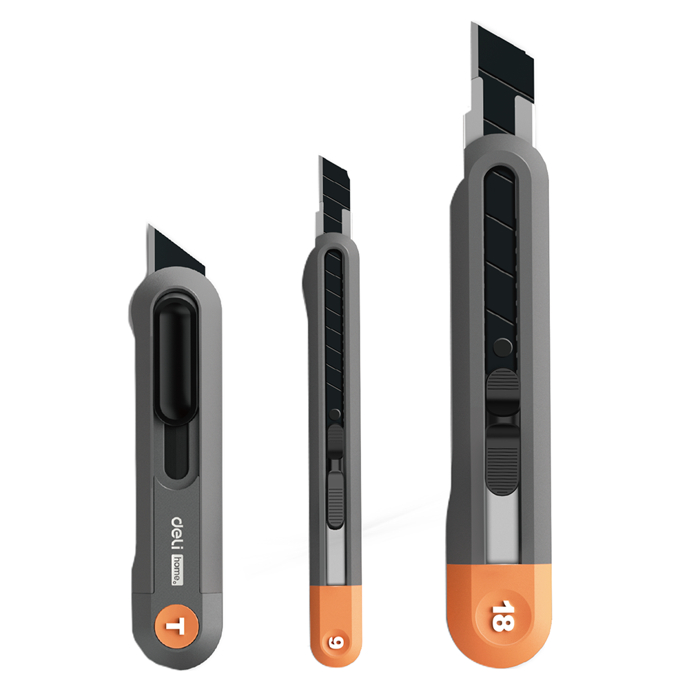 델리 홈시리즈 커터칼 옐로우 T형 + 9mm + 18mm 세트 HT4003C 6,600원