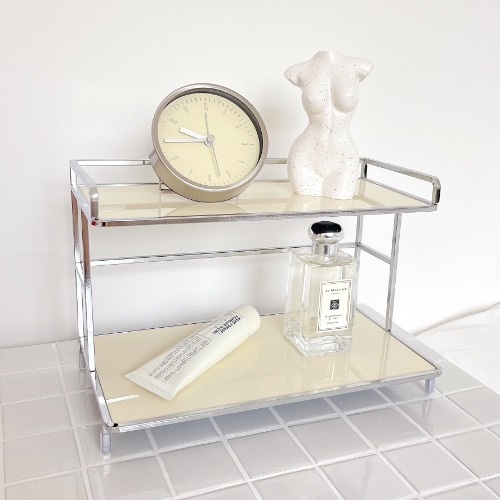 바이에스컴퍼니 2단 모듈 화장품 정리대 향수함 버터 미니 선반, 1개 29,000원