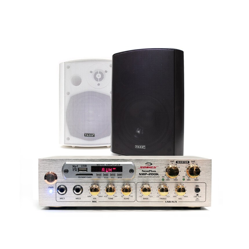 SMP-200K NEW PLUS 카페/매장용 미니앰프스피커세트 160,000원