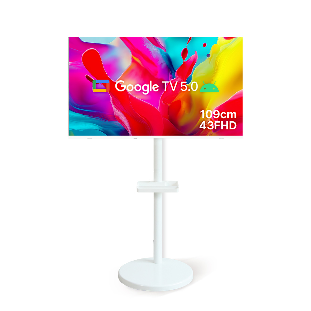 무빙큐빅스 화이트에디션 43인치 FHD 삼탠바이미 퍼스트 셋트 이동식 스마트TV 삼텐바이미 중소바이미, 방문설치, 스탠드형, 삼탠바이미 퍼스트, 109cm(43인치) 469,000원