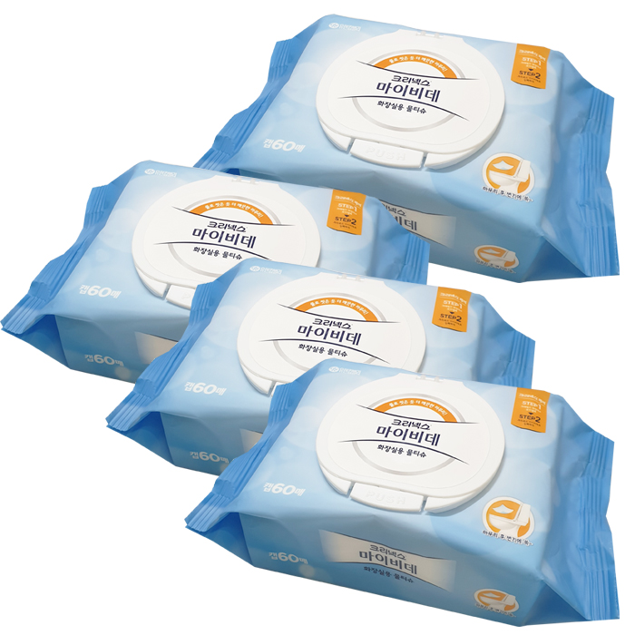 마이비데 화장실용 물티슈 캡형, 60매, 4개 10,310원