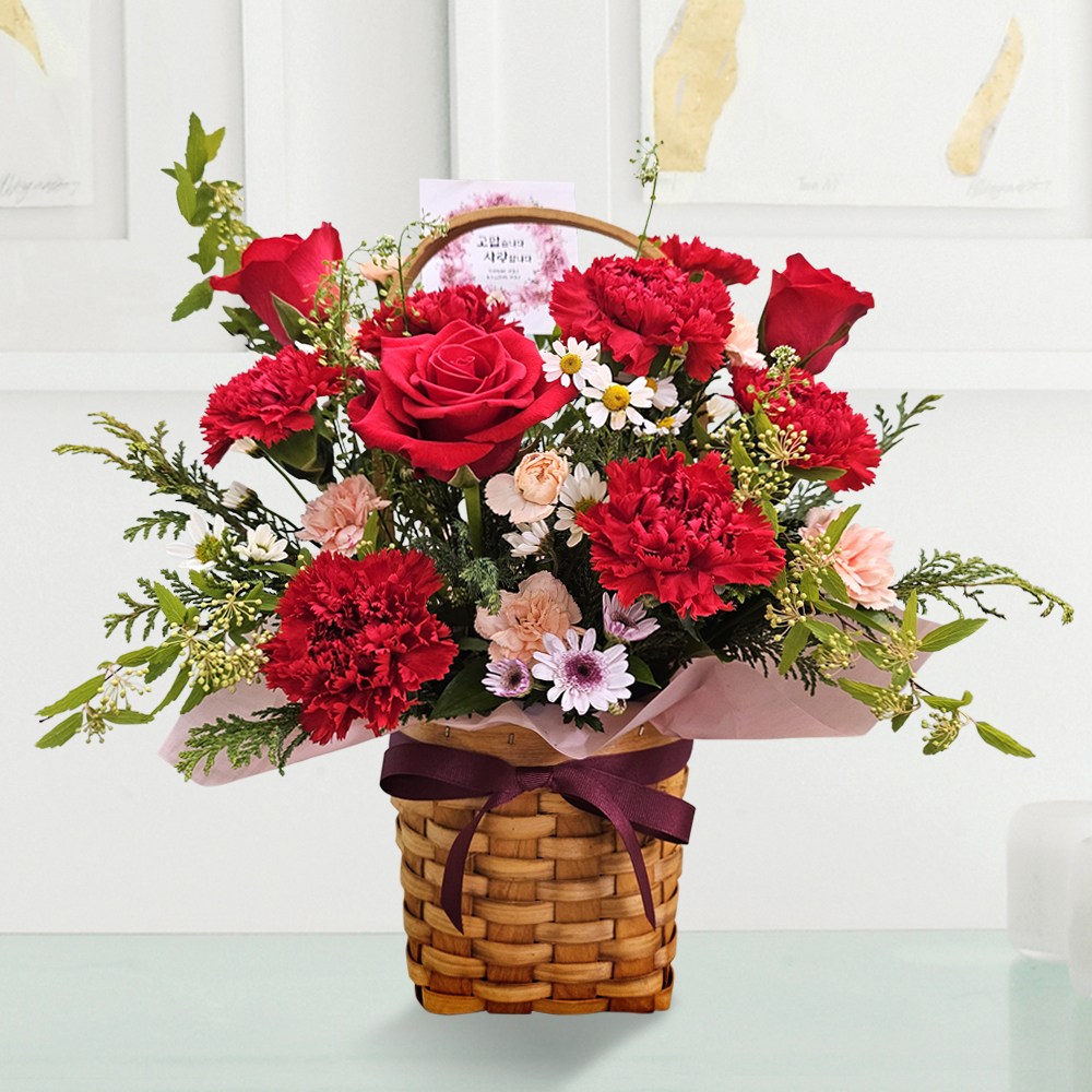 전국당일발송 (사랑의 카네이션 a-0287) 꽃다발 꽃바구니 기념일 꽃배달 꽃선물 생화 졸업 승진 인테리어, 1개 58,000원