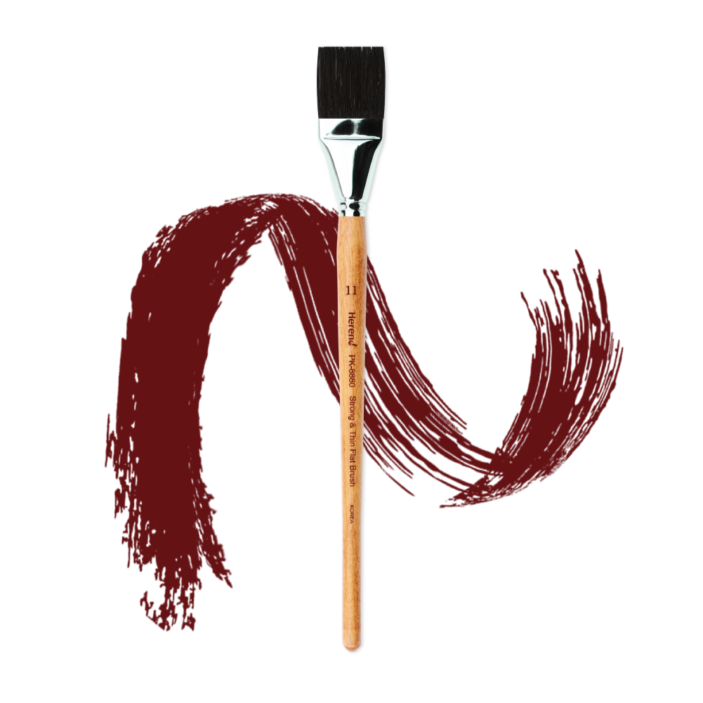 [공식] 헤렌드 수채화 유화 아크릴화 납작 붓 PK-8880 1호~11호 6,000원