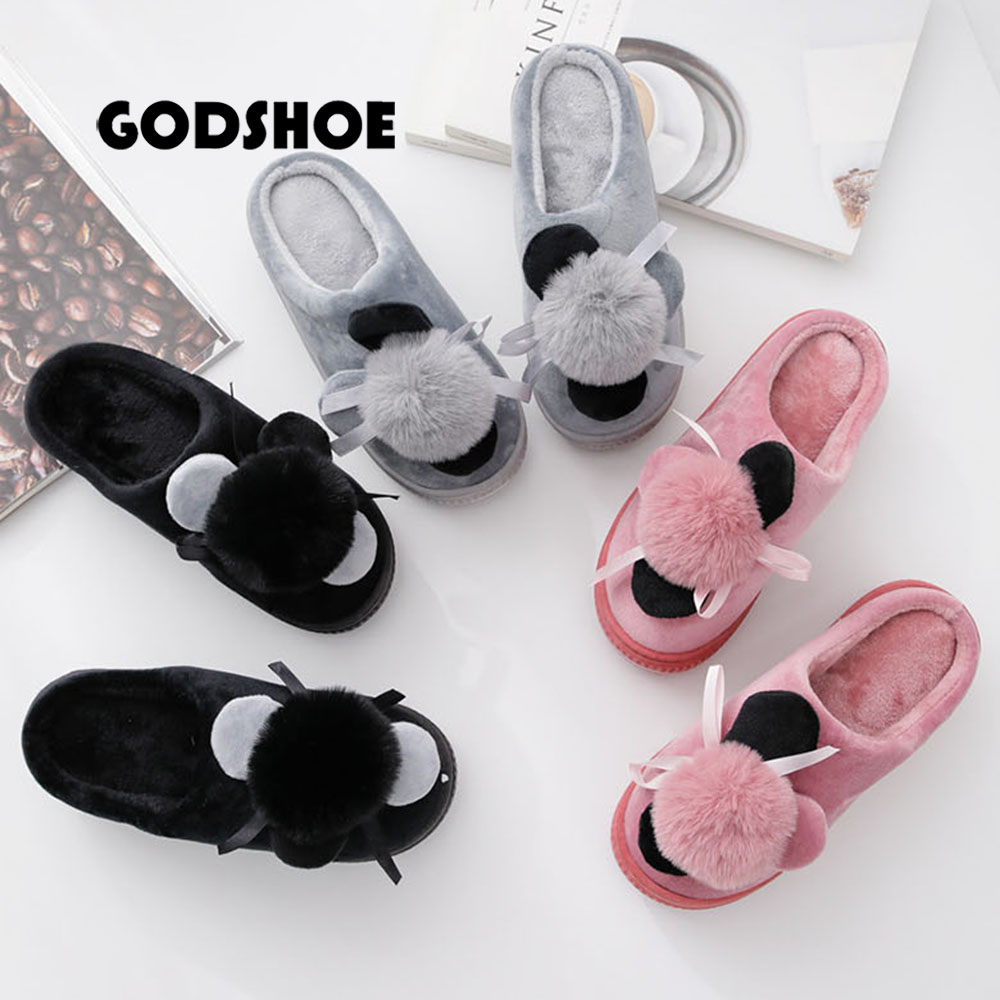 갓슈 플로럴 방울 통굽슬리퍼 털슬리퍼 방한슬리퍼 19,800원