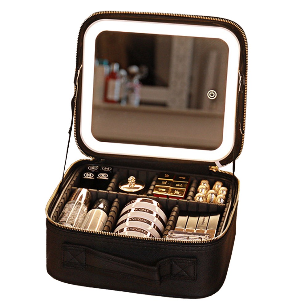 마르아 2025년 신형 LED 조명 거울 화장품 정리함 여행용 파우치 가방 42,800원