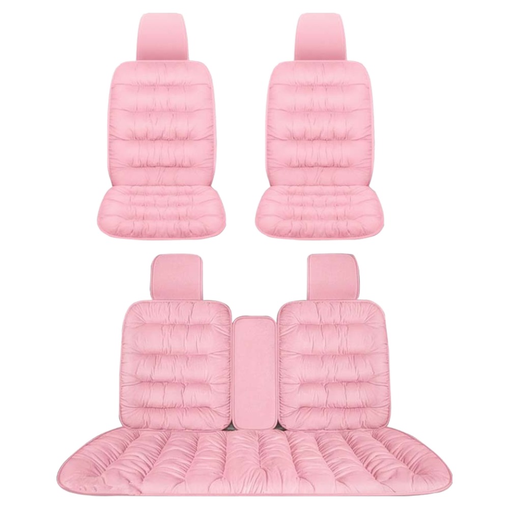 크로니클 차량용 겨울 패딩 시트 커버 쿠션 운전석 + 조수석 + 뒷좌석 세트, 핑크, 1세트 73,560원