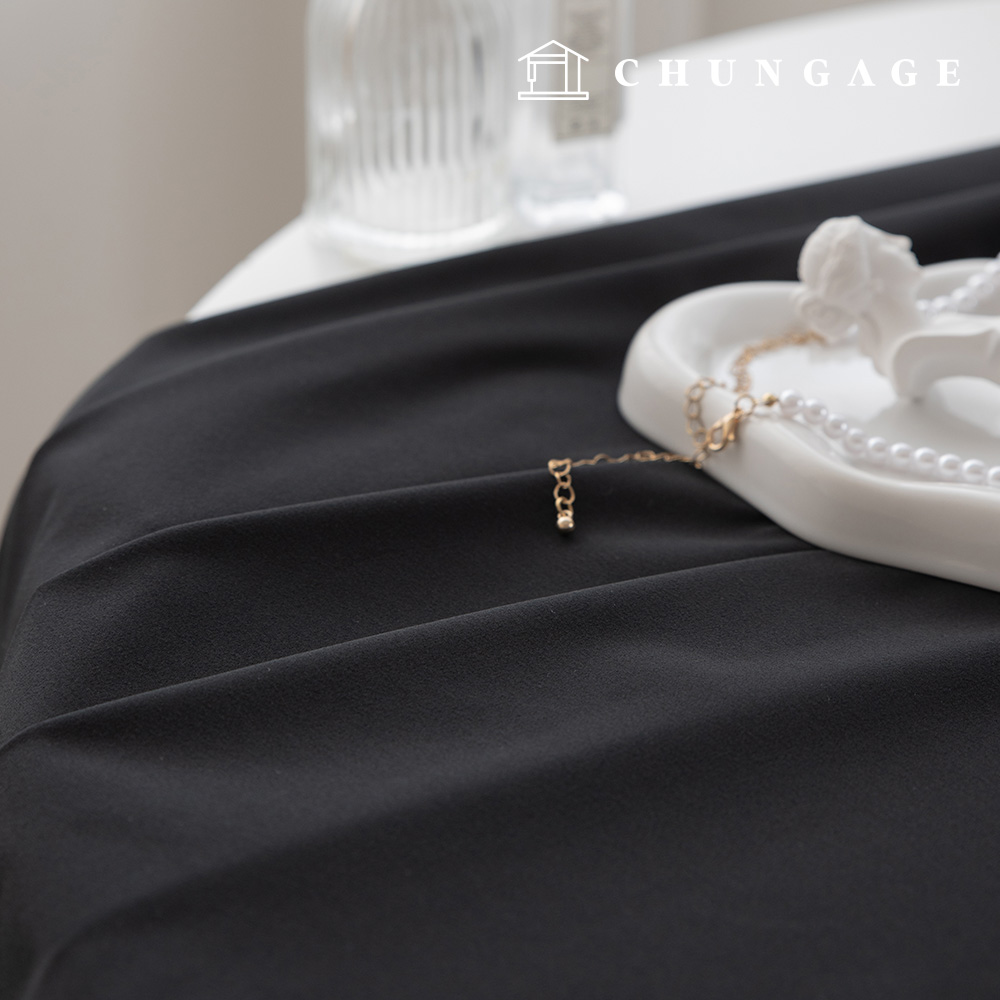 천가게 폴리원단 사방스판 무지 천 모노 블랙 1,500원