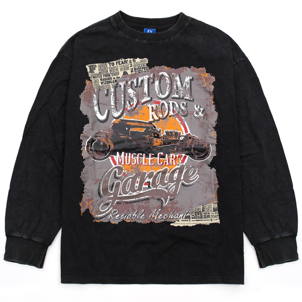 스타일베이직 Custom car 워싱블랙 피그먼트 티셔츠 오버핏 Free size FY티셔츠 38,800원
