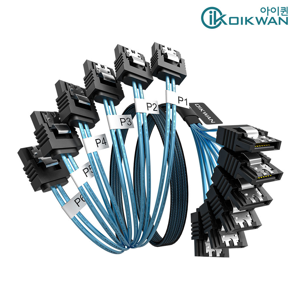 6P/SATA3.0 TO 6P/SATA3.0 케이블/1M 6Gpbs/7PIN핀 SSD 초고속 데이터전송 사타 통신케이블, 500mm, 1개 16,000원