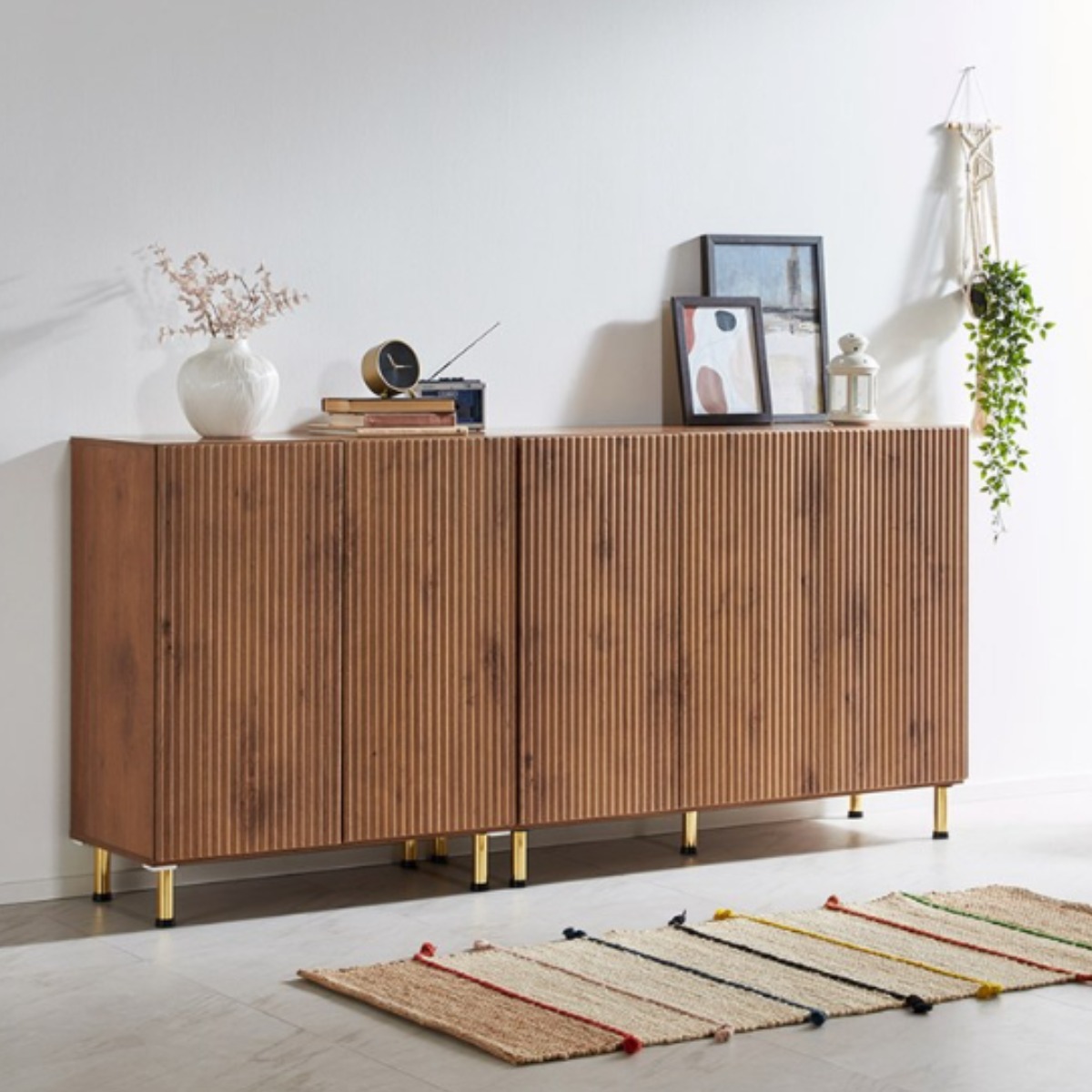 보루네오 벤토 템바보드 수납장 높은 거실장세트 2000 다리형 PL0058, 발리오크 229,000원