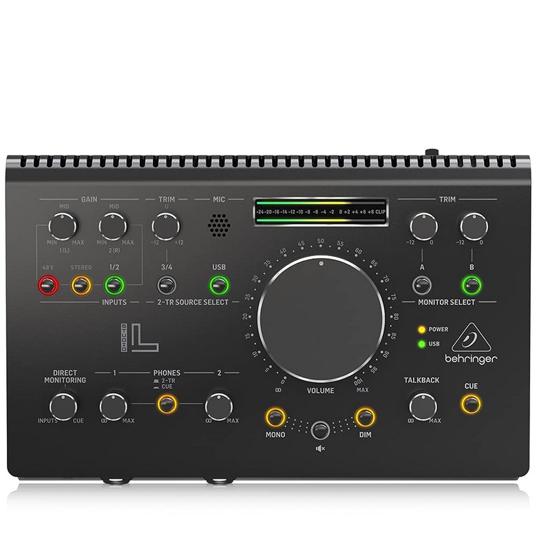 벨링거 Behringer 2x2 USB 오디오 인터페이스 192kHz 대응 MIDAS 마이크 프리앰프 탑재 ​​내장 토크백 마이크 스튜디오 컨트롤러 VCA 컨트롤 STUDIO L 블랙 343,190원