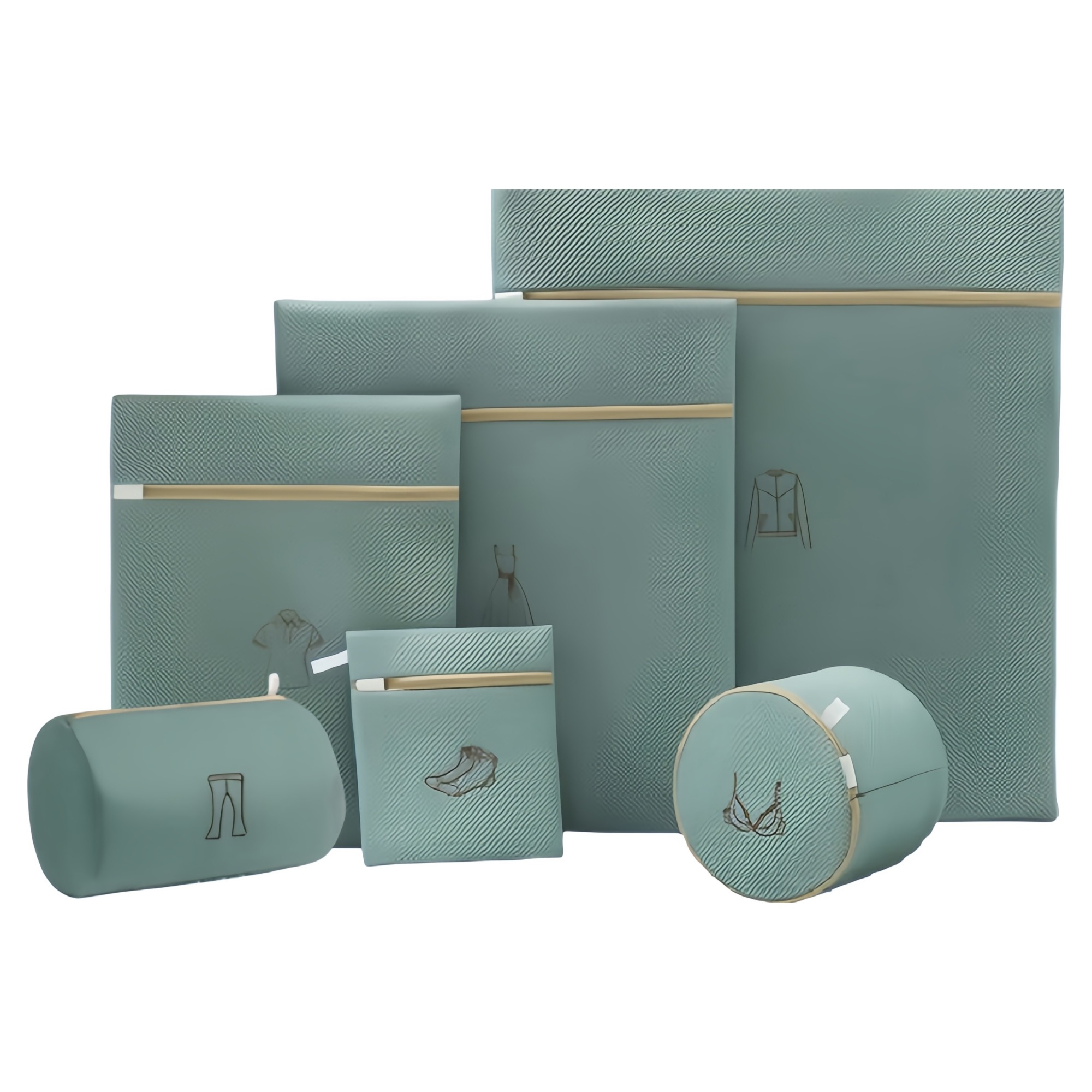 무형광 이중 세탁망 6종 세트, 그린, 1세트 13,900원