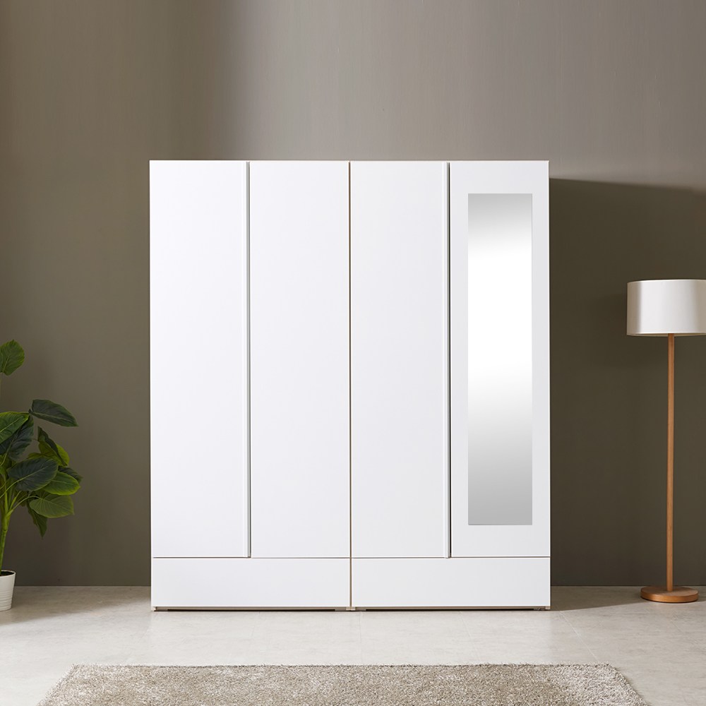 하이로 1820 옷장세트 (이불장+2단옷봉장) 화이트 거울선택, 화이트 829,990원