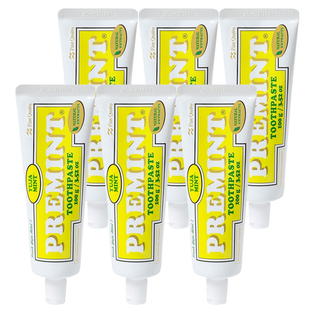 PREMINT 프레민트 유자민트 치약, 6개, 100g 55,000원