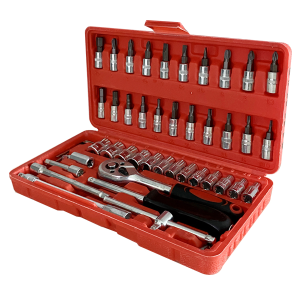 ZIO-BIZ 복스 공구 세트 46종 + 휴대용 케이스 레드 / 비트소켓 육각소켓 육각렌치 라쳇핸들 라쳇연결대 복스연결대 깔깔이 드라이버핸들 복스어댑터 수공구 자동차정비 자전거정비 12,500원
