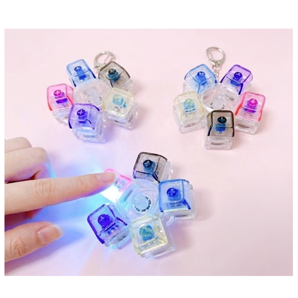 해피아이 led 키캡 키링 키캡 스피너 투명 5구 귀여운 키캡, 1개, 5구 6,900원