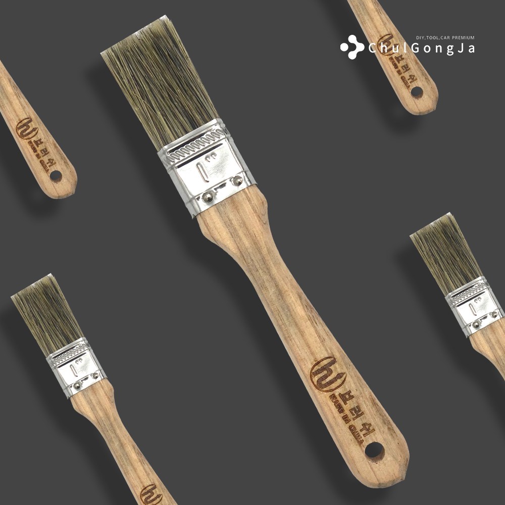 철공자 페인트붓 빽붓 정배 도배 솔 니스 붓 평붓 백붓 막붓 청소 브러쉬 페인팅 도장도구, 2개 6,340원
