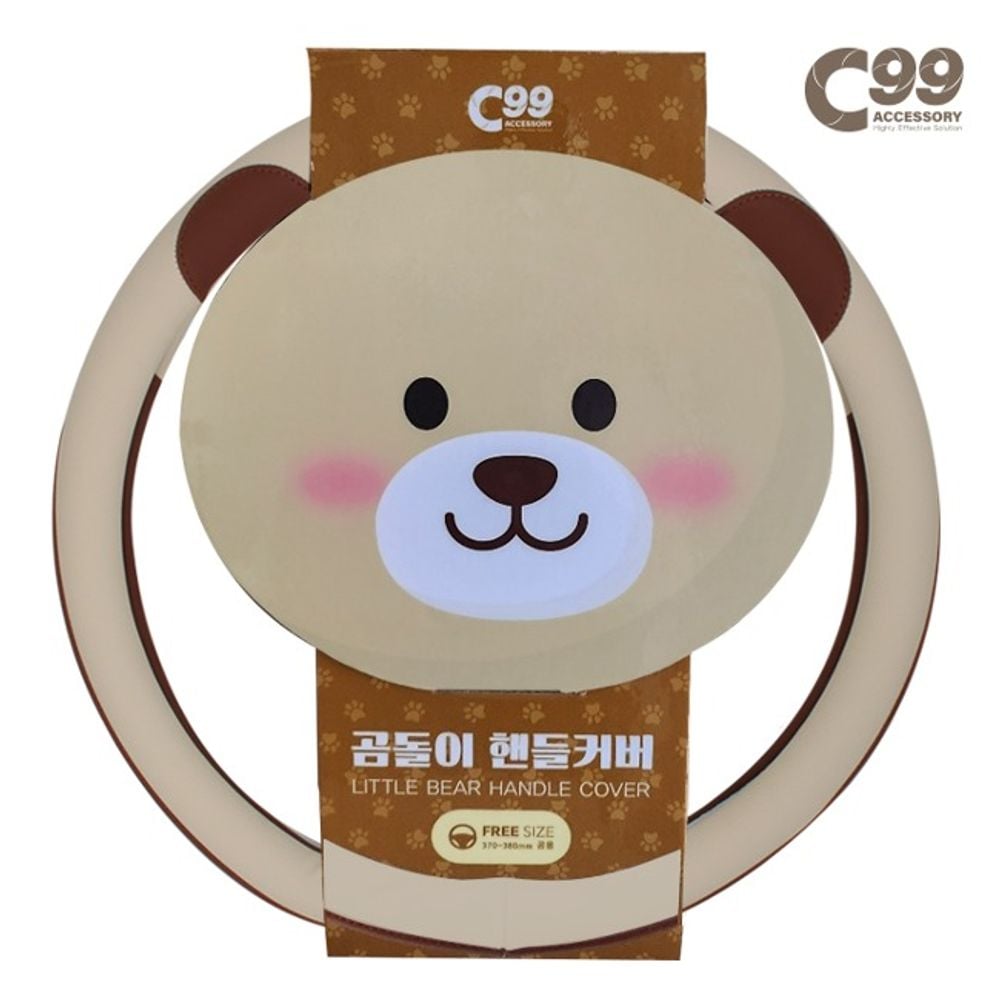 공용핸들커버 C99 투톤 곰돌이 자동차 핸들커버 370mm~380mm 공용 _ 260206EA bli+597Tv 22,740원