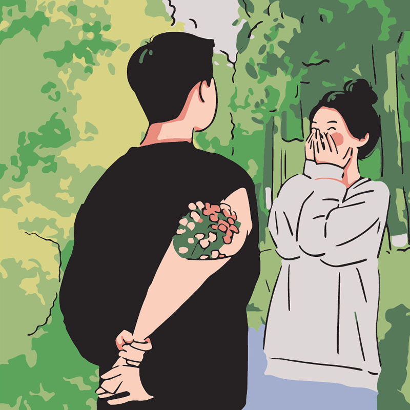 유화그리기세트 diy유화세트 2020 20x20cm 커플그림 9,900원