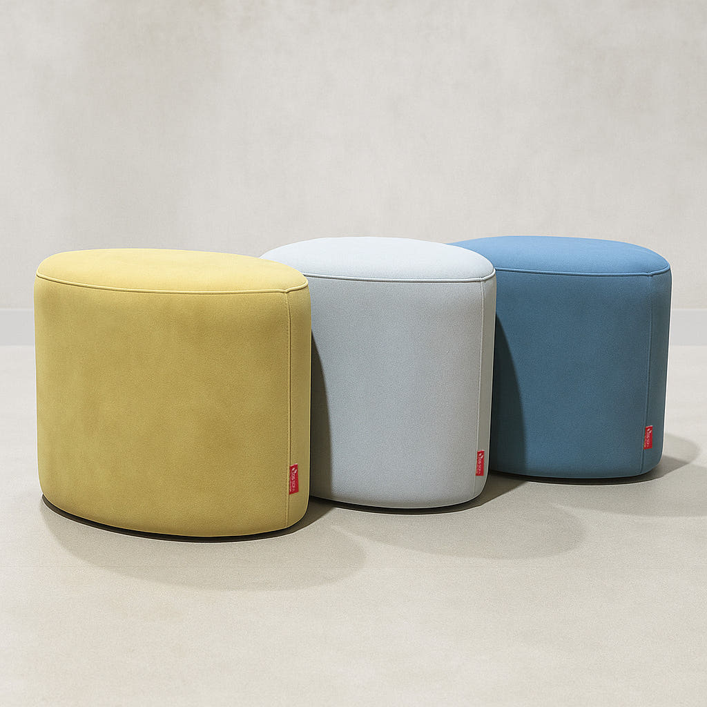 H68 대성쇼파 국산 스툴 패브릭 대기실 로비 대기용 화장대의자 신발장 매장 가게 업소용 스툴의자 보조의자 원형 스툴 510mm, 1개, AK-2 옐로우 79,340원