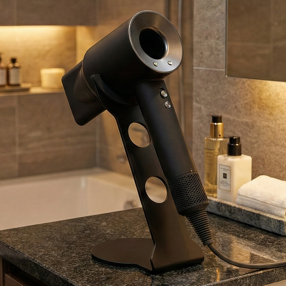 홈프로 드라이기 스탠드 거치대 무타공 마그넷, 블랙, 1개 27,500원