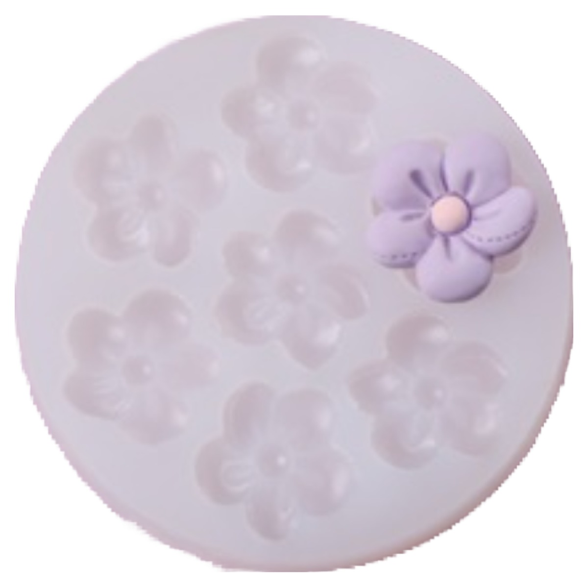 수제몰드 - 통통 플라워 꽃 7구 실리콘 틀 diy 3,850원