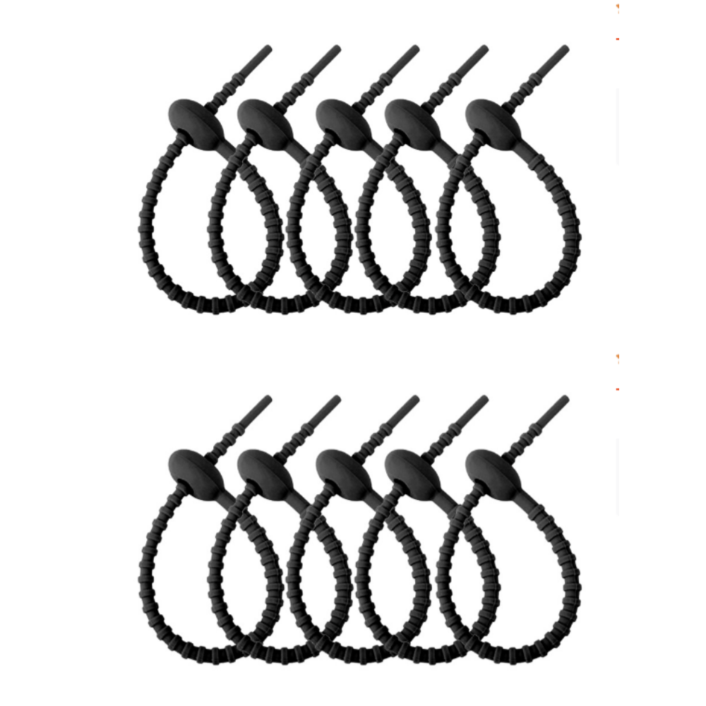 코지박스 피넛형 실리콘 케이블 타이 홀더 선정리 홀더 컬러, 10개, 블랙 9,900원