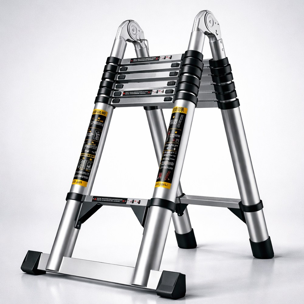 접이식 사다리 5단 스테인리스 신축 다기능 A형 H형 겸용 가정용 작업용 미끄럼방지 안전사다리, 1개 225,000원