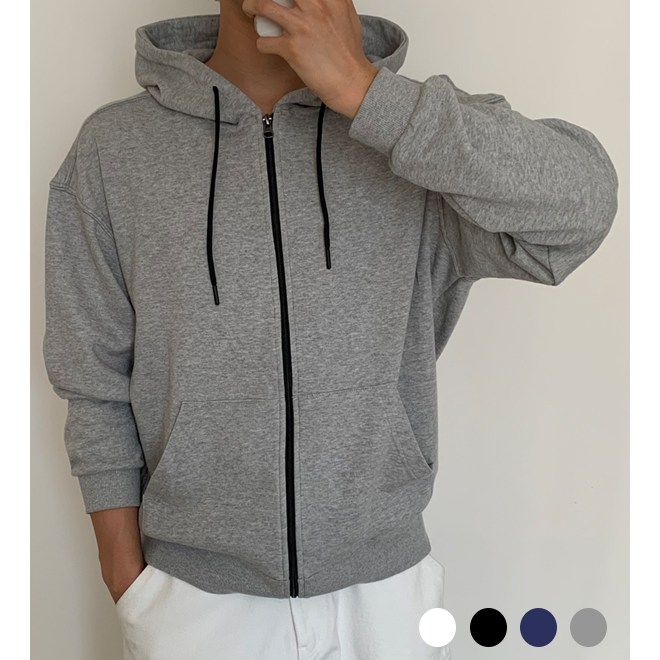 지엔제이 남여공용 무지 후드집업 59,000원