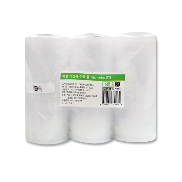 에펠 진공포장기 진공팩 15cmx6mx3개 세트, 15cmx6m, 3개, 현재가 9,300원