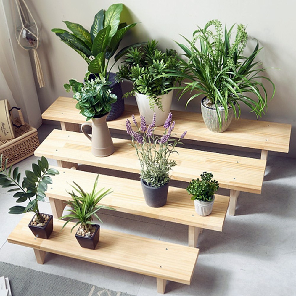 튼튼한 국산 소나무 원목 거실 베란다 화초 화분 다육이 우드 나무 걸이대 장식장 거실 받침대 거치대 스탠드 선반 다이 정리대 스탠드 화분장 진열대 선반대 46,900원