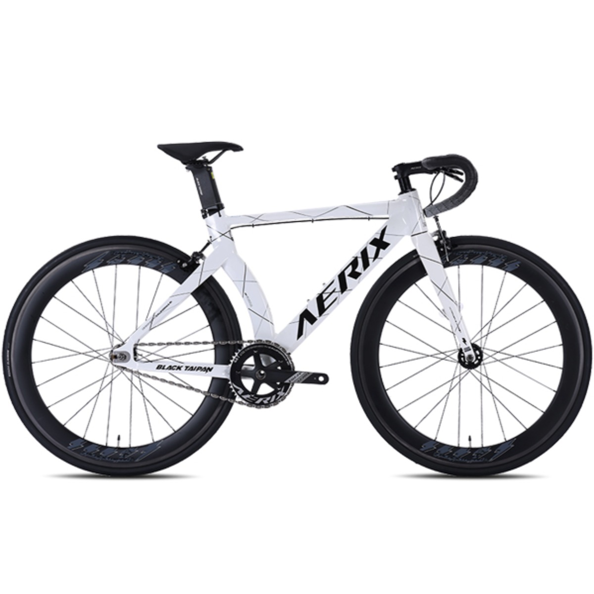 2025 블랙타이판 경량 알루미늄 에어로 픽시자전거 카본림 카본포크 에릭스 700C 완조립, 1개, 165cm, 에릭스 510 화이트 조립+U락(고정기어) 1,490,000원