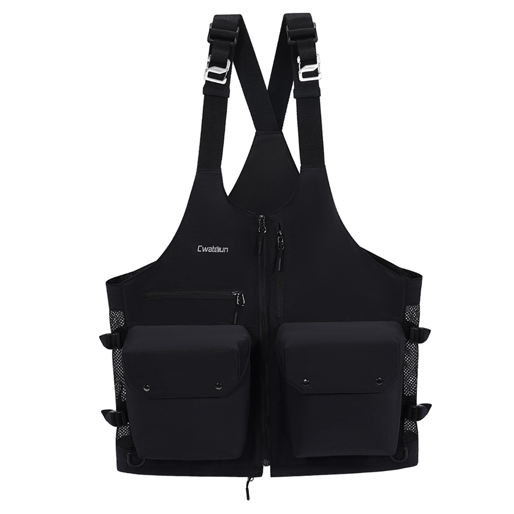 Cwatcun 다기능 전문가용 카메라 작업 조끼, 블랙, 1개 140,660원