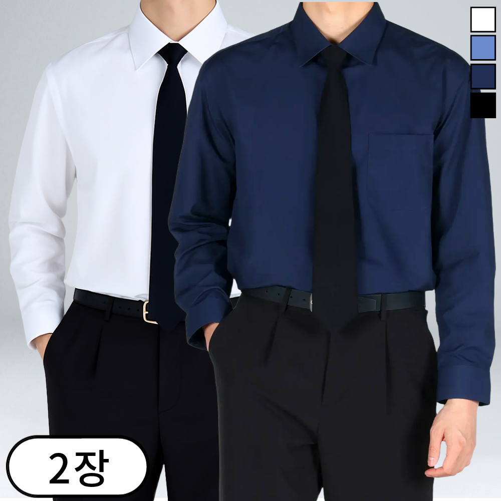 1+1 이브 구김없는 스탠다드핏 남성용 스판 정장 와이셔츠 (6656-2) 73,130원